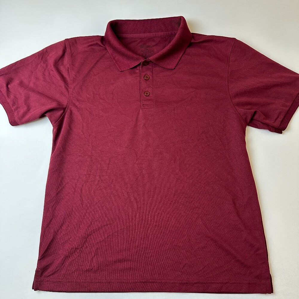 Genuine Gear Polo Shirt Boys Extra Large Maroon Short Sleeve Uniform Casual XL